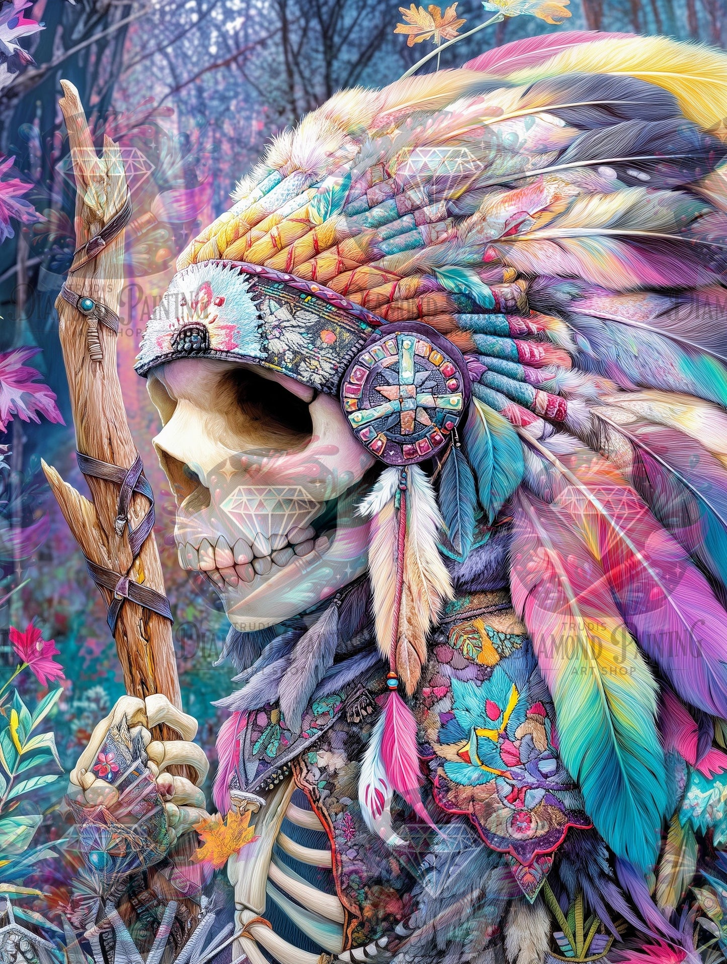 Diamond Painting Bones Of Wisdom ©salzkatze.ai