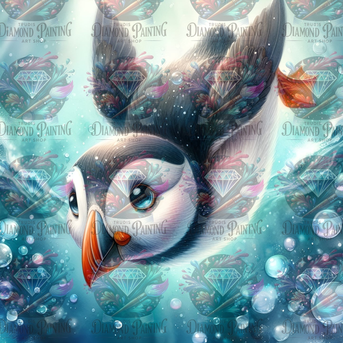 Diamond Painting Bubbly Beaks ©MoozyJo.ai