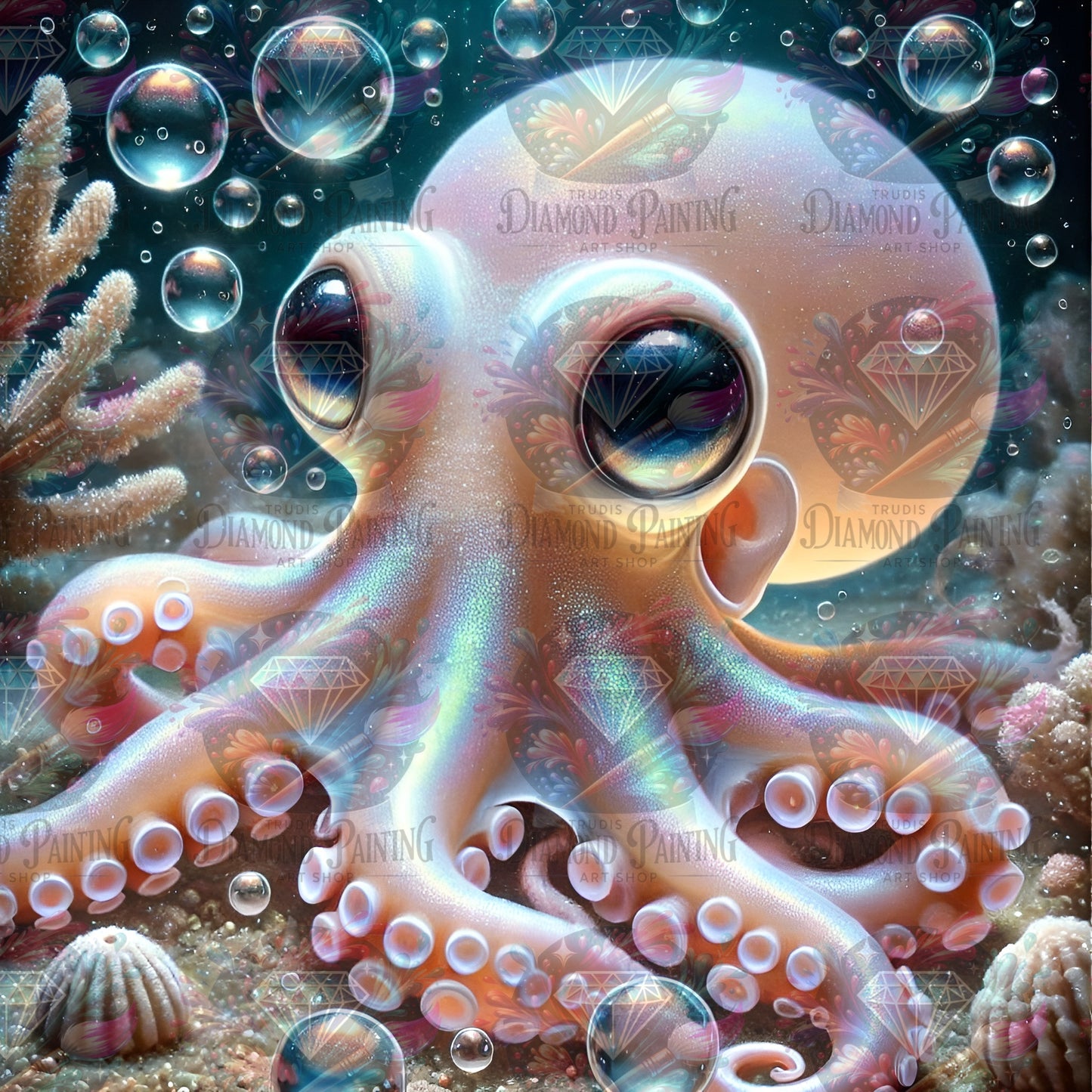 Diamond Painting Bubbly Ivory ©MoozyJo.ai