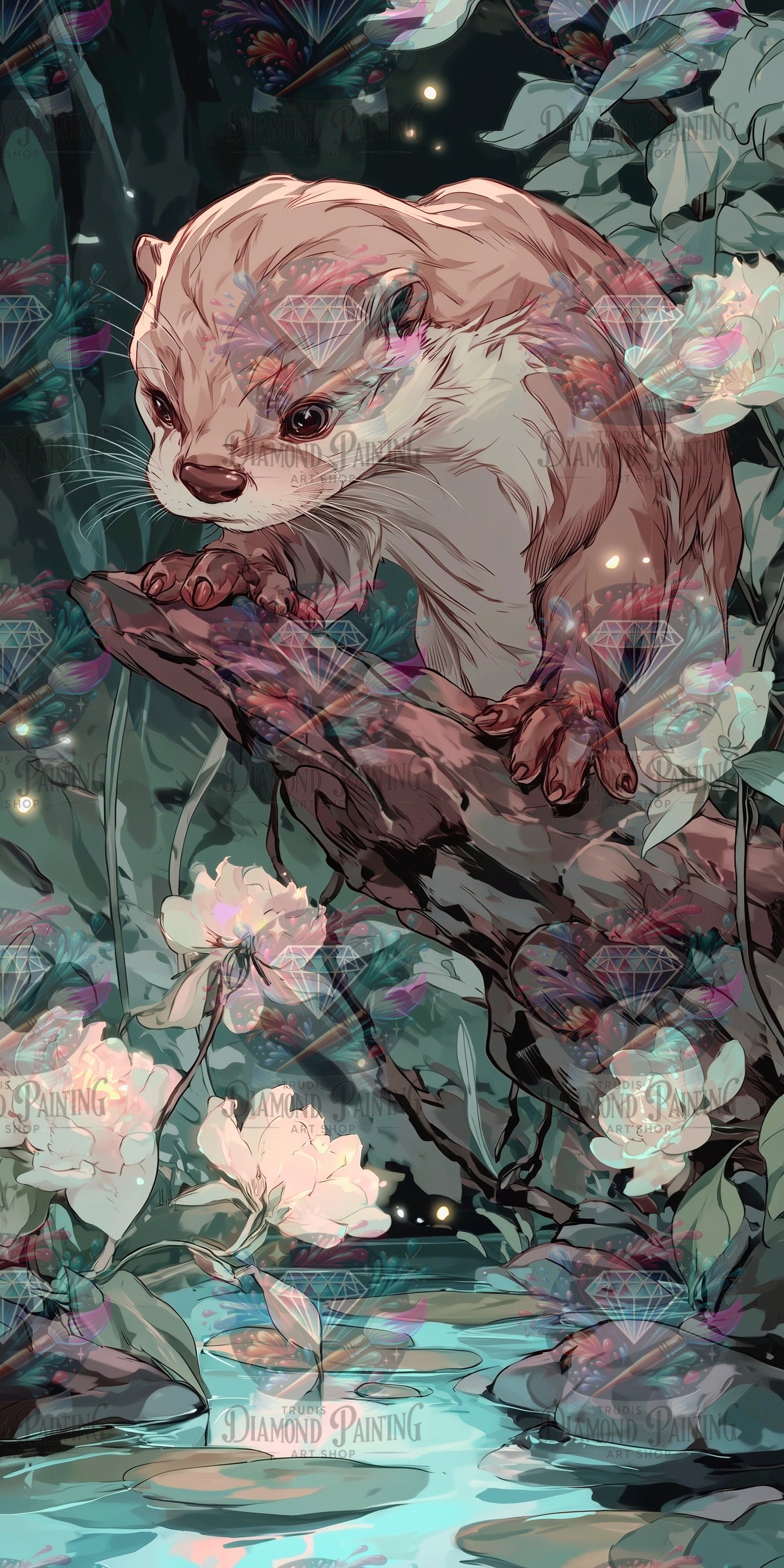 Diamond Painting Das Flüstern der Strömung von Salzkatze.ai