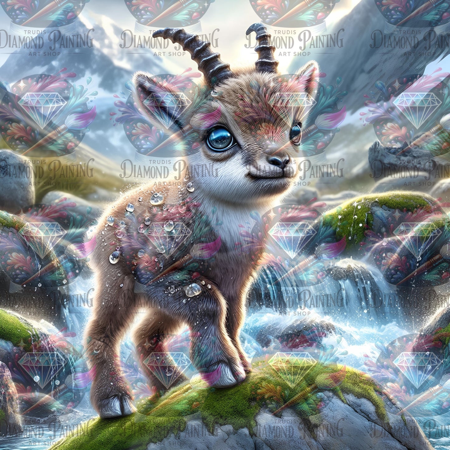 Diamond Painting Dewy Peaks ©MoozyJo.ai
