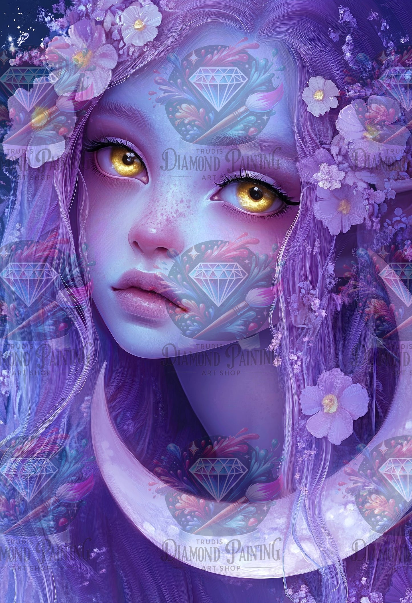 Diamond Painting Floral Moonlight von Traumpixxel