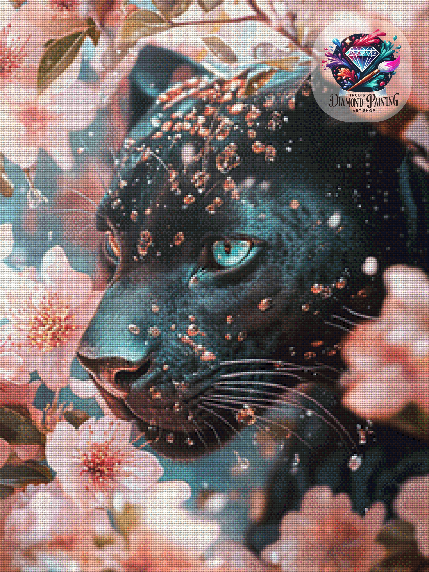 Diamond Painting Funkelnder Schatten ©sakura.cherry.ai - 60x80cm mit 205 Farben