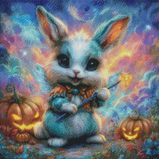 Full Fairy Dust Silver Diamond Painting Fluffige Zaubernacht von Trudis_ai_art