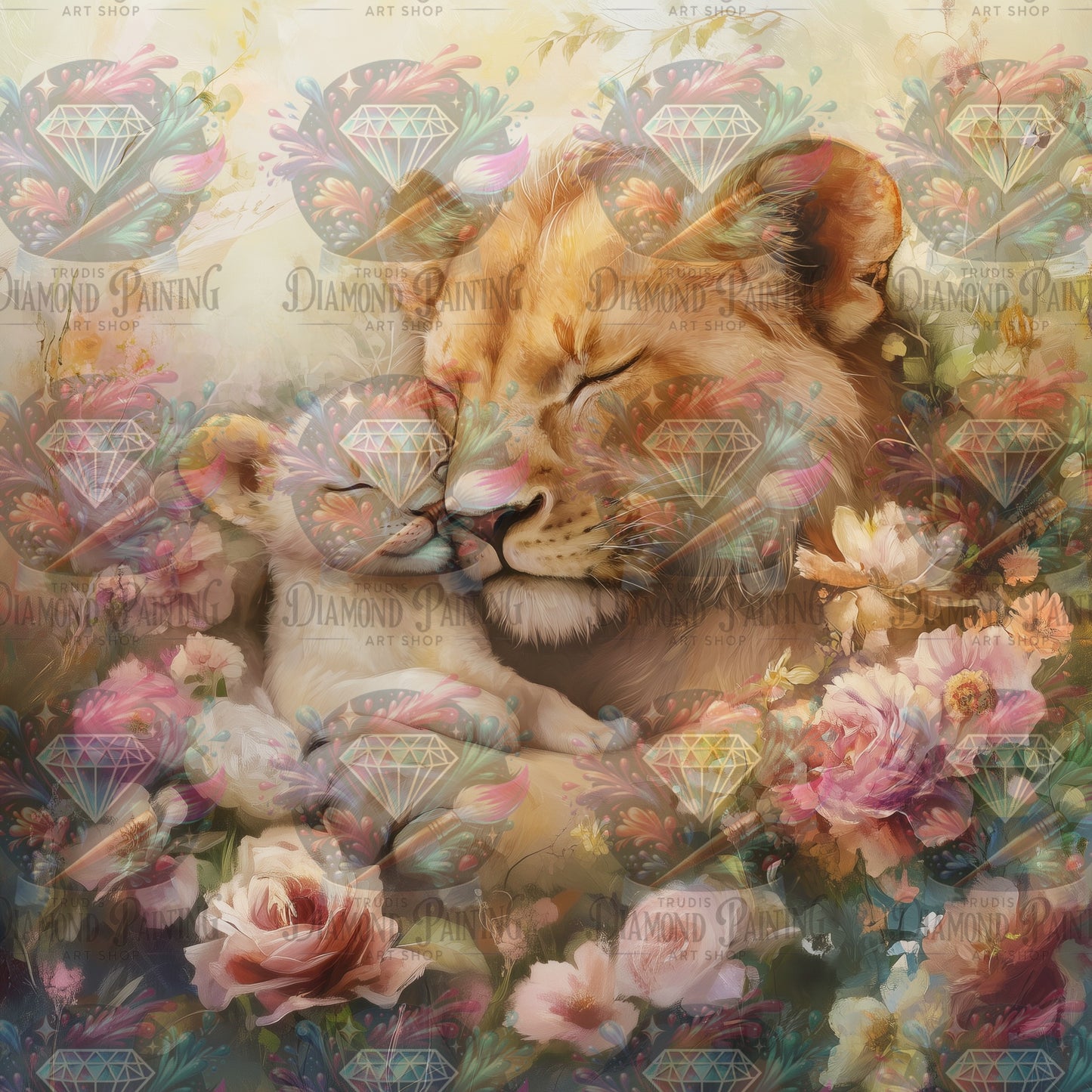 Diamond Painting Moms Lion Love ©traumpixxel