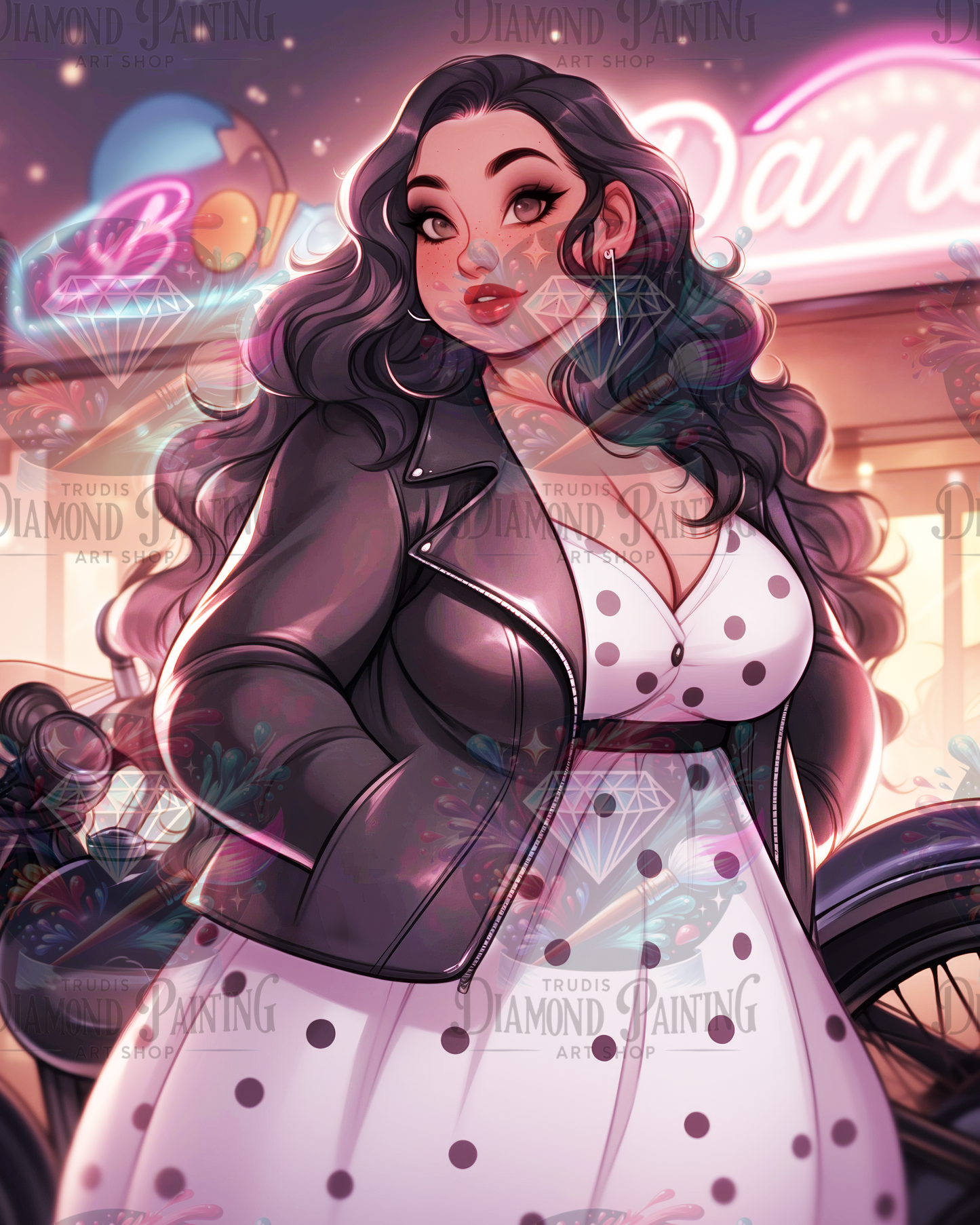 Diamond Painting Polka Dot Rebel ©shalajarias