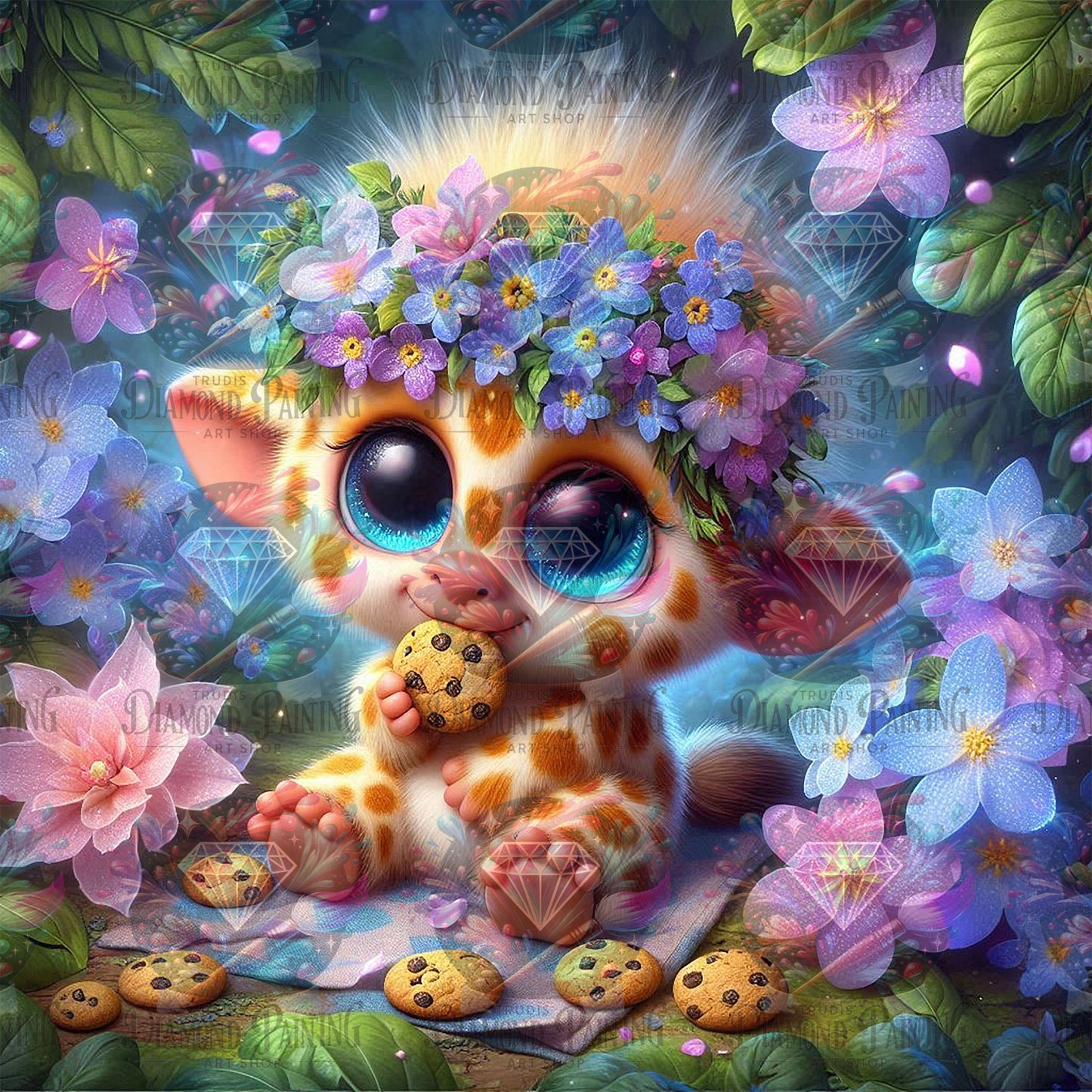 Diamond Painting Flauschi & die geheime Keksmission ©sandrietta_ai
