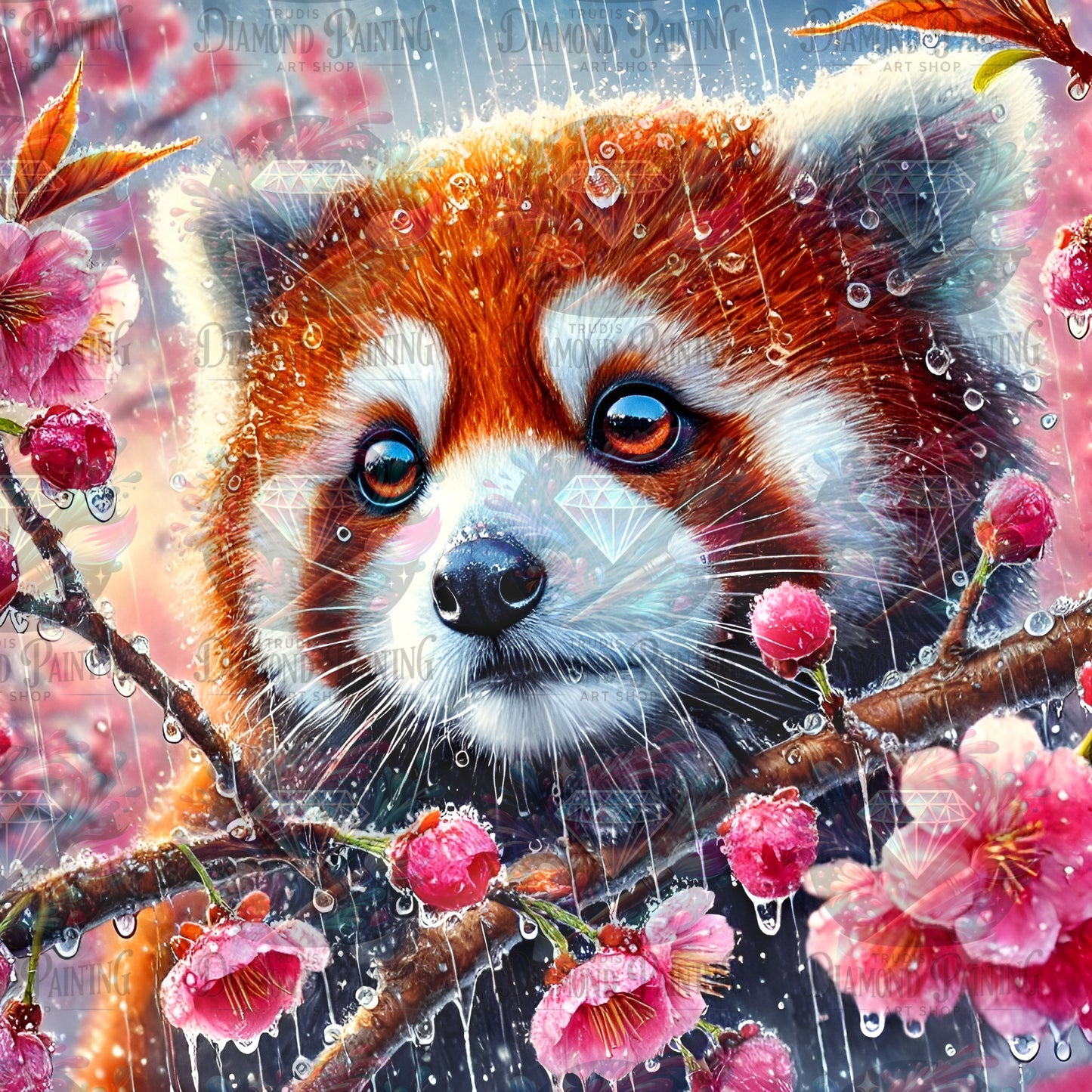 Diamond Painting Rainy Shower ©MoozyJo.ai