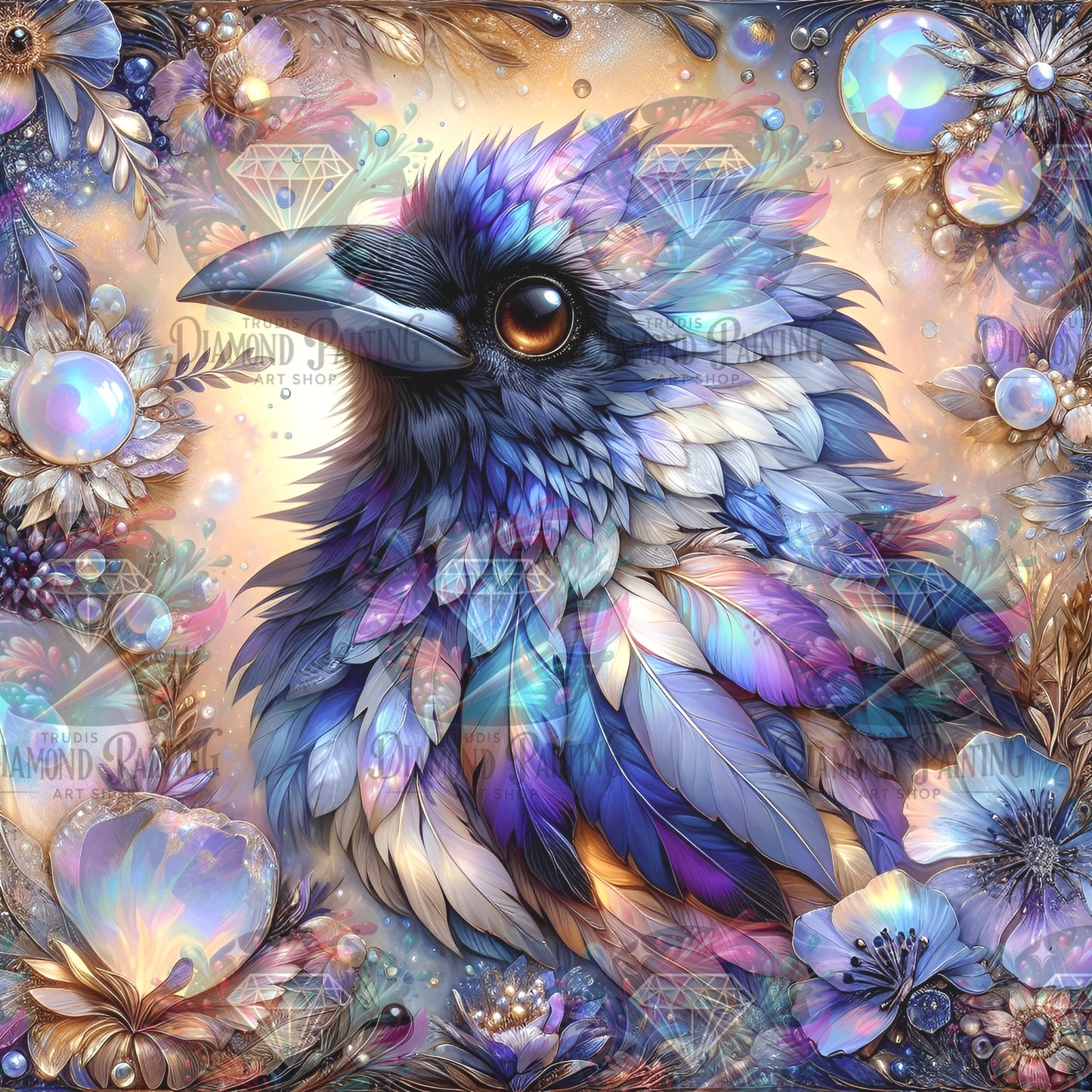 Full Fairy Dust Silver Diamond Painting Shades And Prisms ©MoozyJo.ai