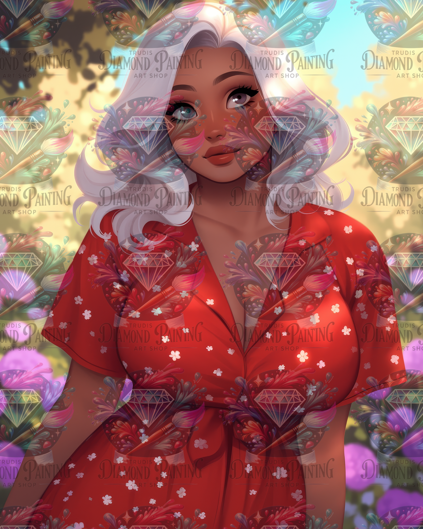Diamond Painting Scarlet Blossoms ©shalajarias