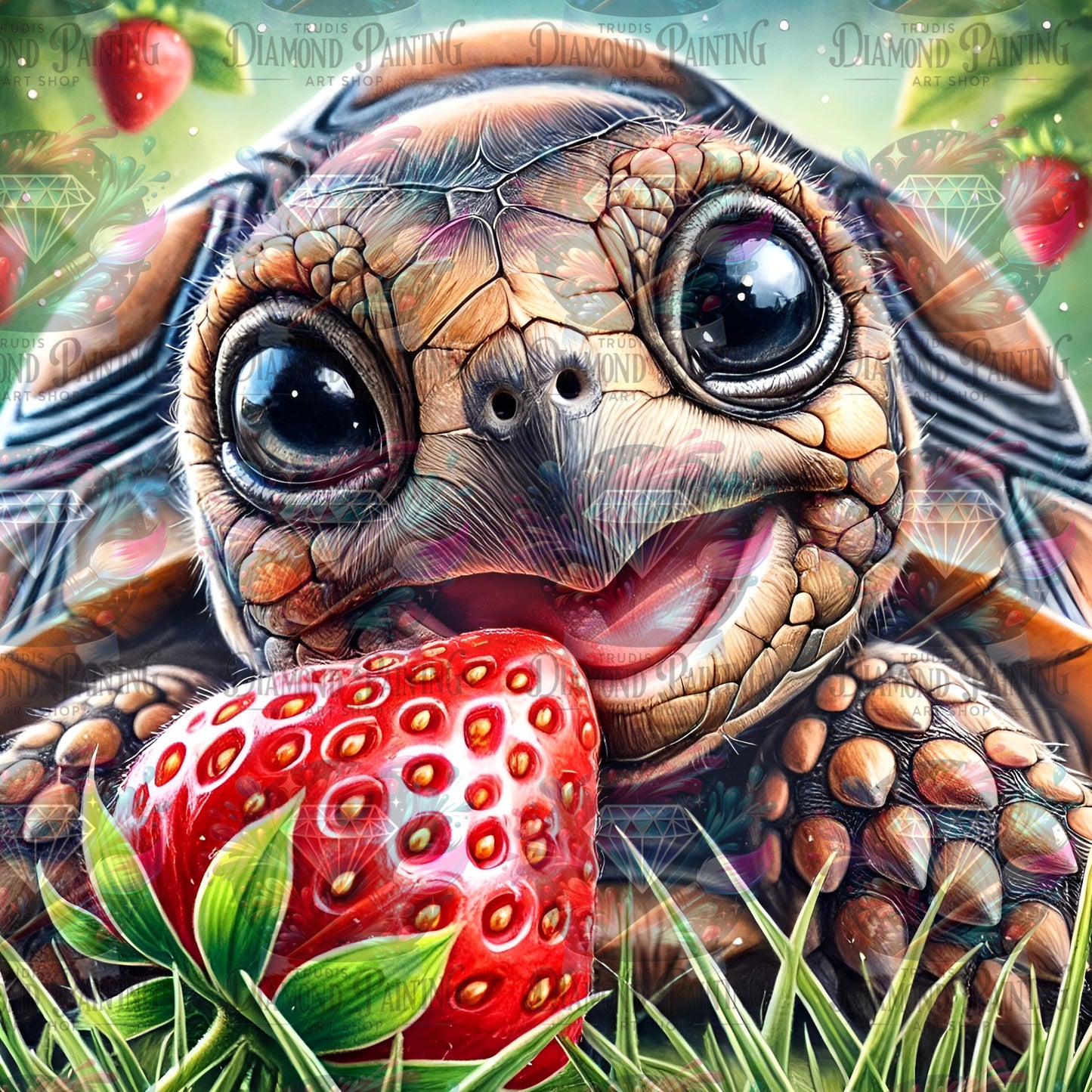 Diamond Painting Trudi Loves ... Strawberries ©MoozyJo.ai