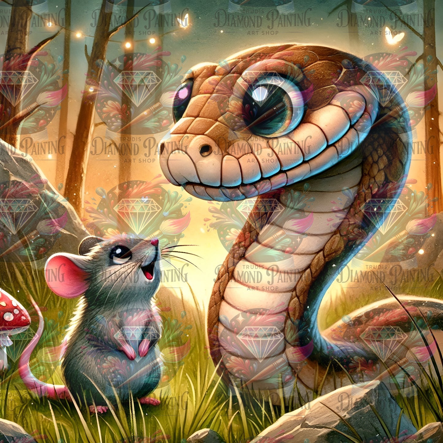 Diamond Painting Unlikely Allies ©MoozyJo.ai