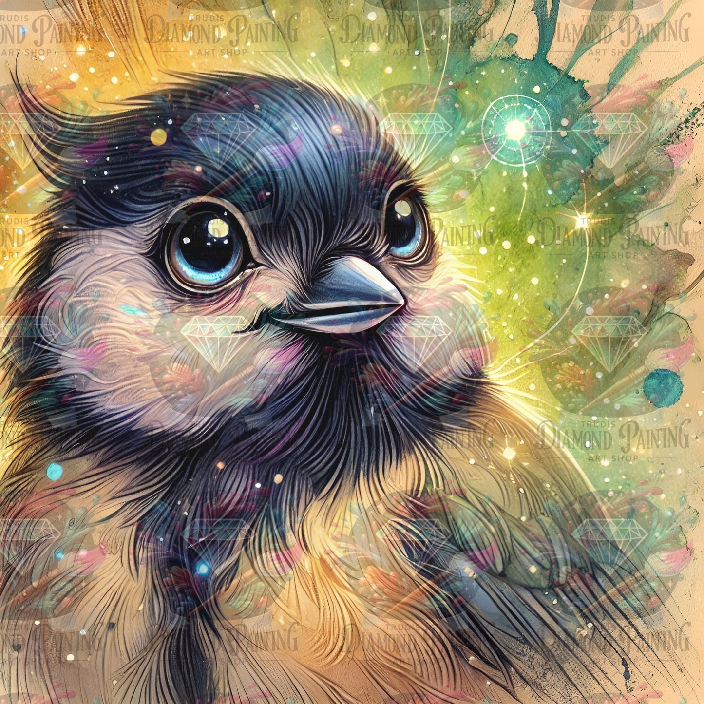 Diamond Painting Whimsy Blue ©MoozyJo.ai