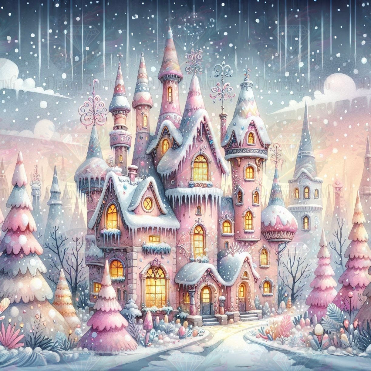 Diamond Painting Winter's Enchanted Castle ©finira_artist