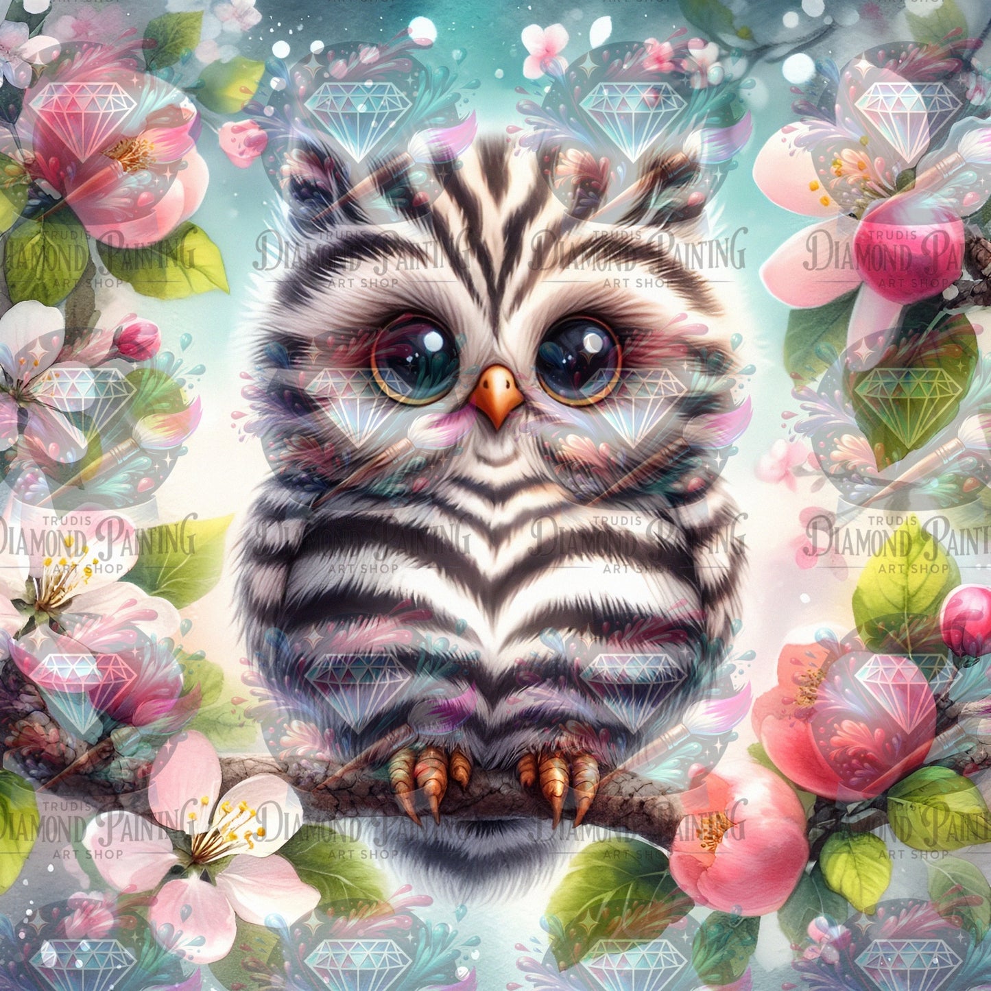 Diamond Painting Zebra Owl ©aileens_creative_art_design