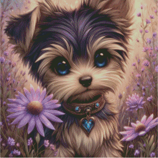 Diamond Painting Kleiner Träumer in violetter Stille von Sweet_loco_ai