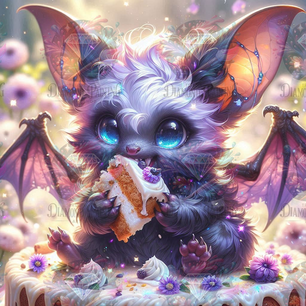 Diamond Painting Purple Bats Delight ©Lexxy Ai