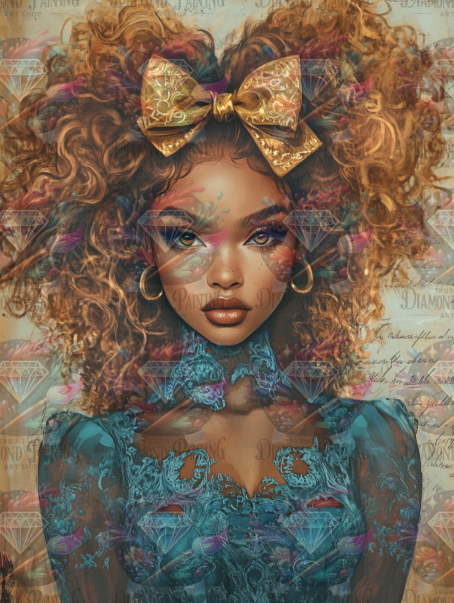 Diamond Painting Goldene Stille ©trudis_ai_art