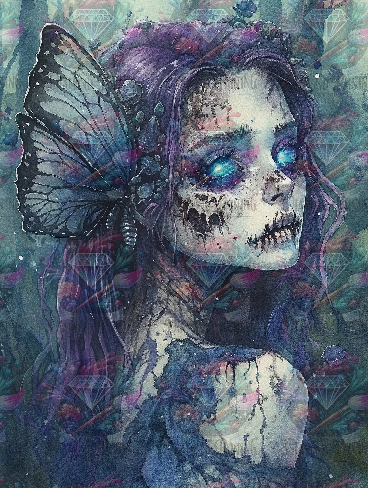 Diamond Painting Die Wächterin der verborgenen Schatten ©trudis_ai_art