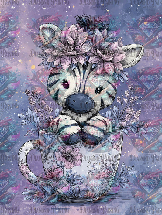 Diamond Painting Stripes In A Cup ©salzkatze.ai