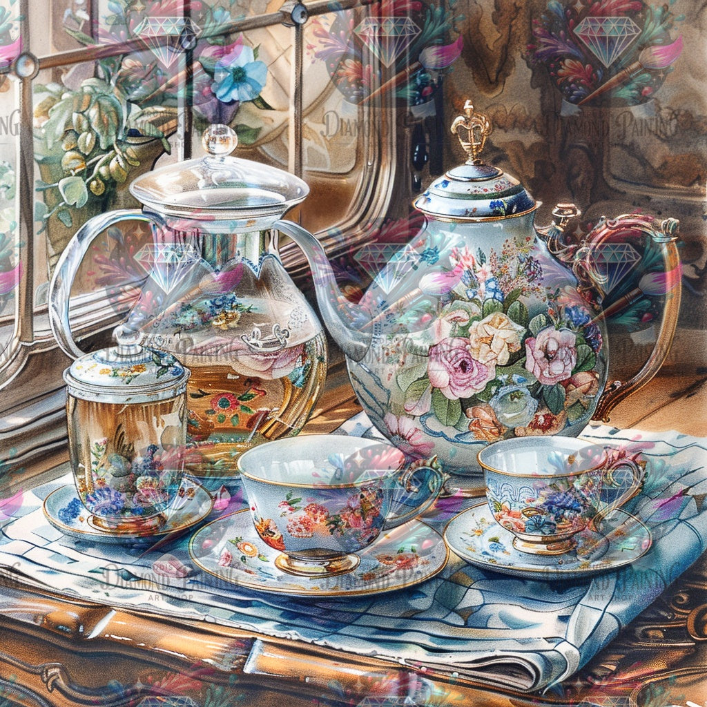 Diamond Painting Stille Stunde am Fenster von Sakura.cherry.ai
