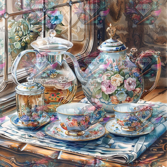 Diamond Painting Stille Stunde am Fenster von Sakura.cherry.ai