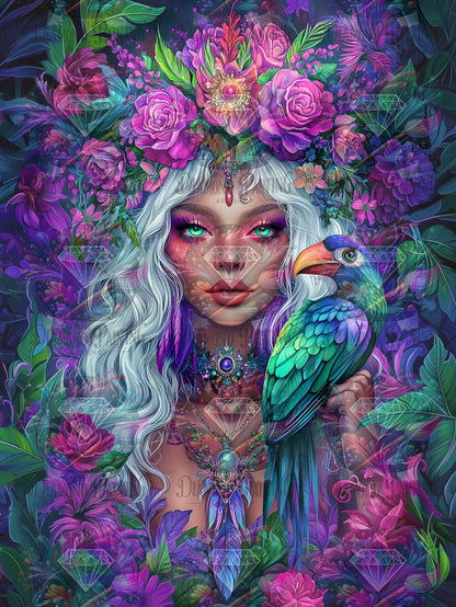 Diamond Painting Die Königin der wilden Farben ©sandrietta_ai