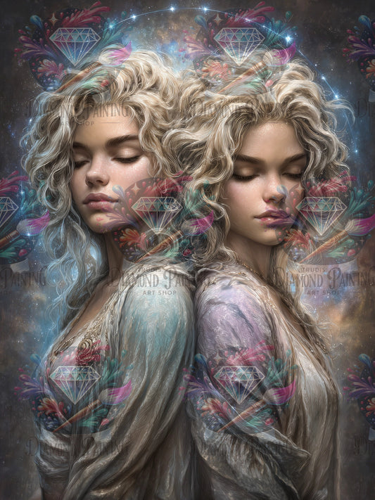 Diamond Painting Stimme der Winde (Zwillinge) ©salzkatze.ai
