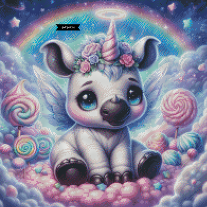 Unicorn-Rhino In Candyland ©sandrietta_ai