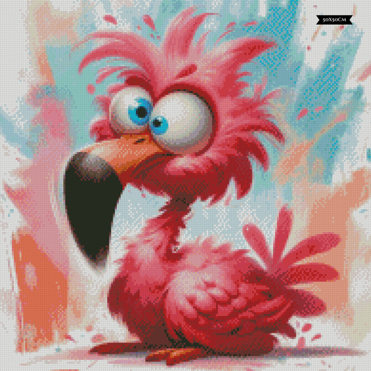 Diamond Painting Crazy Flamingo ©salzkatze.ai