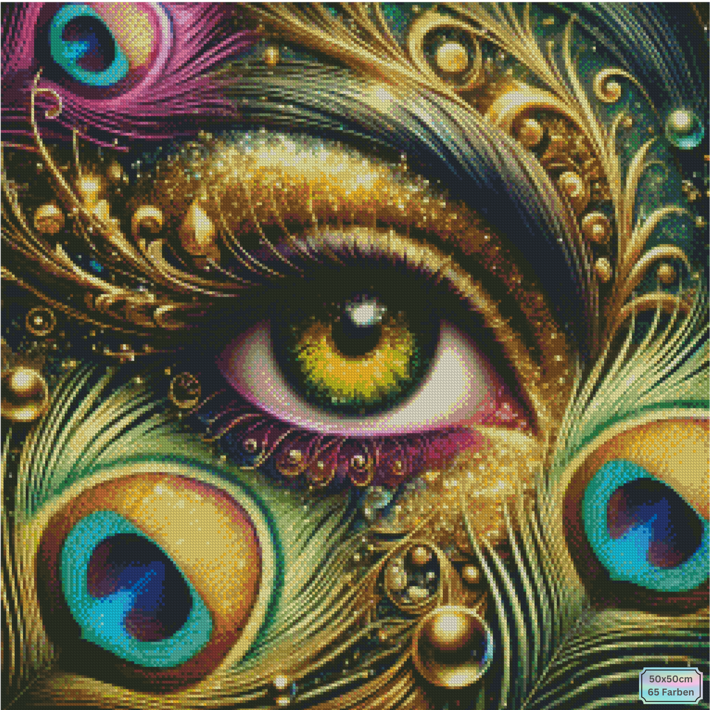 Diamond Painting Beautiful Feather Eye ©linchens_bunte_welt