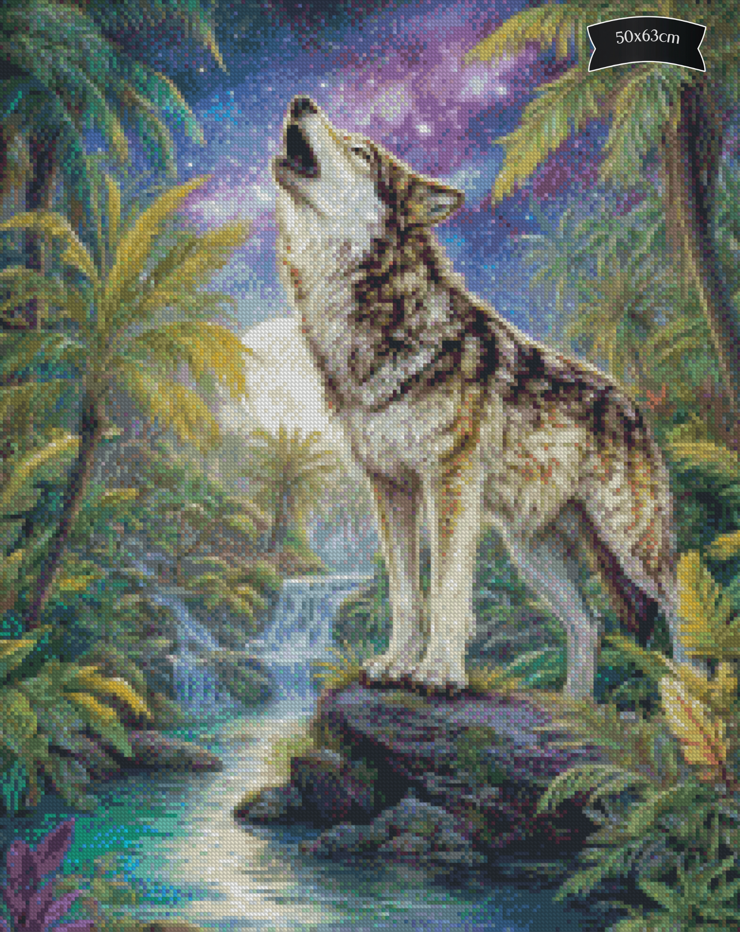 Diamond Painting Echo im Silberlicht von Salzkatze.ai