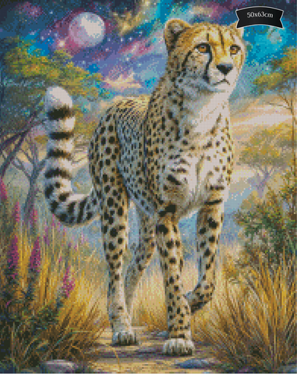 Diamond Painting Jäger im goldenen Gras von Salzkatze.ai