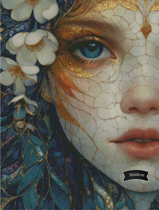 Diamond Painting Zerbrechlichkeit & Anmut von Salzkatze.ai