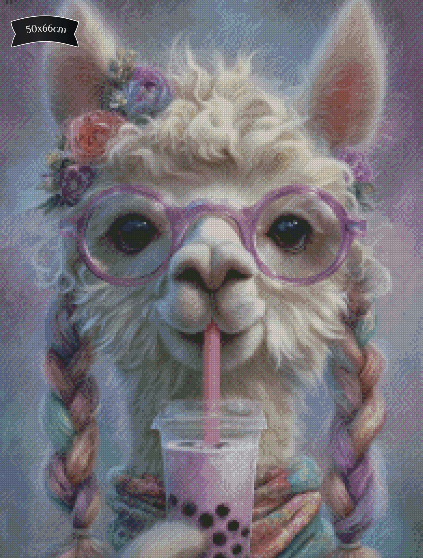 Diamond Painting Alpaca Aesthetic von Salzkatze.ai