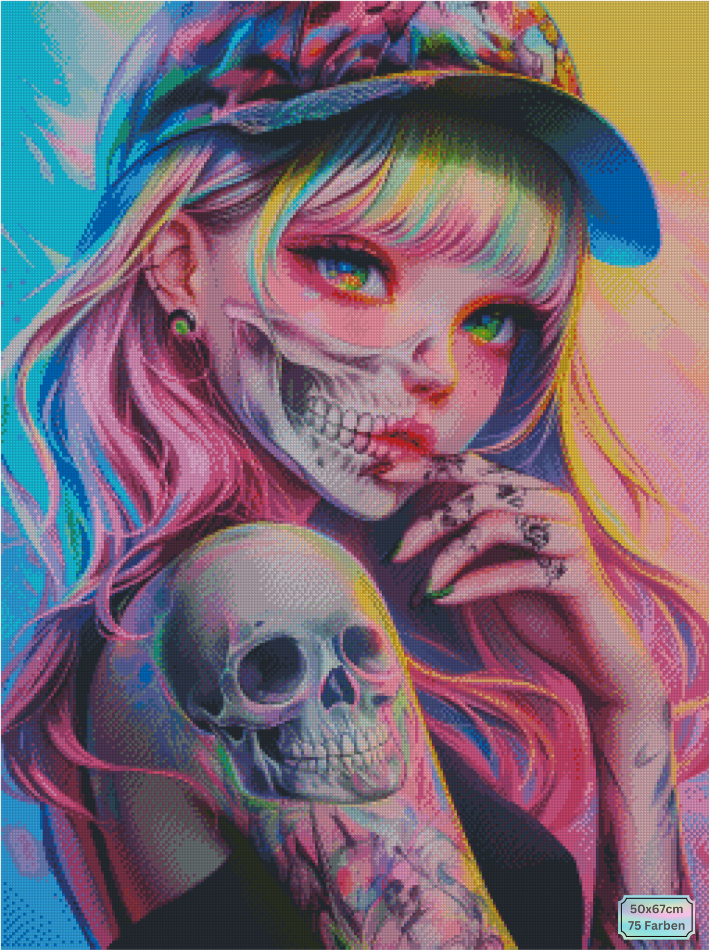 Rainbow Skull Girl ©salzkatze.ai