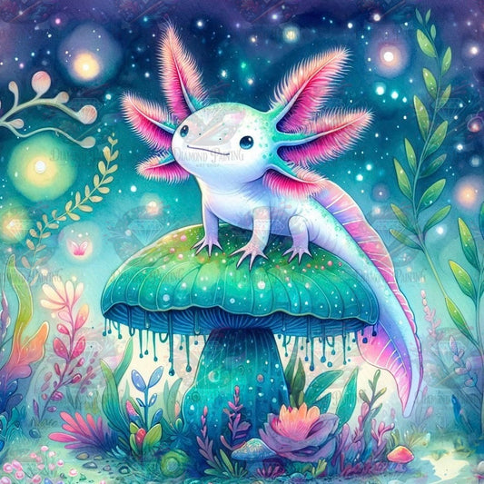 Diamond Painting Axolotl's Night Wish ©finira_artist