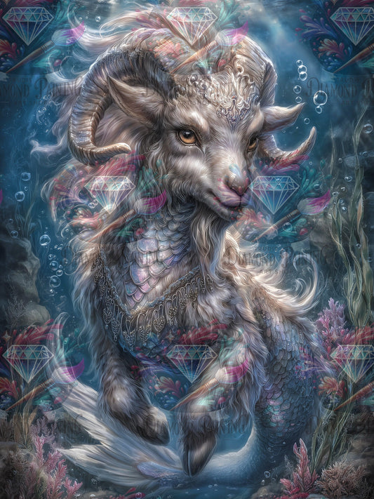 Diamond Painting Stille Strömung (Steinbock) ©salzkatze.ai