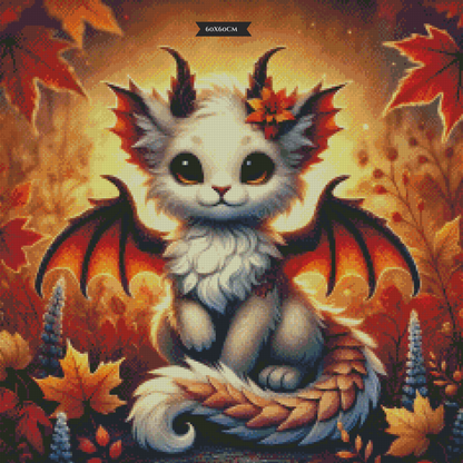 Diamond Painting Autumn Cat Dragon ©linchens_bunte_welt