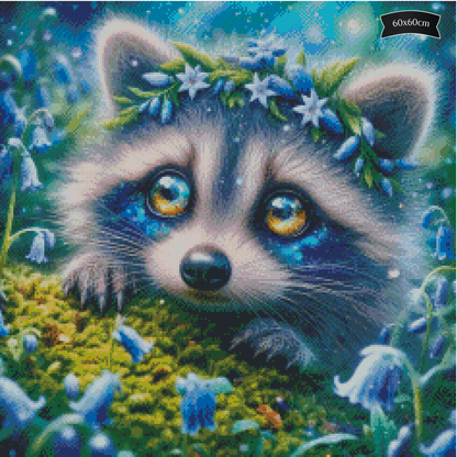 Diamond Painting Sanftpfote im Blumenlicht von Sandrietta_ai