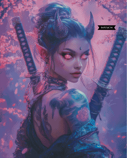 Diamond Painting Purple Oni ©sandrietta_ai