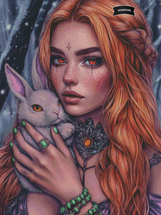 Diamond Painting Im Bann der roten Augen von Trudis_ai_art