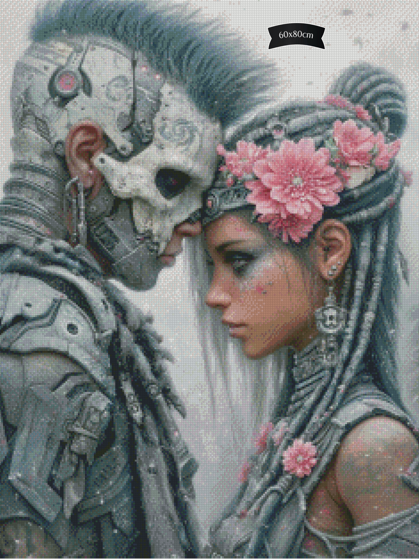 Diamond Painting Zwischen Stahl & Haut - die letzte Berührung von Sandrietta_ai