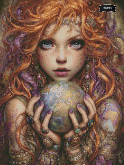 Diamond Painting Hüterin der kleinen Erde von Sandrietta_ai
