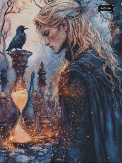 Diamond Painting Der letzte Funke im Sand von Trudis_ai_art