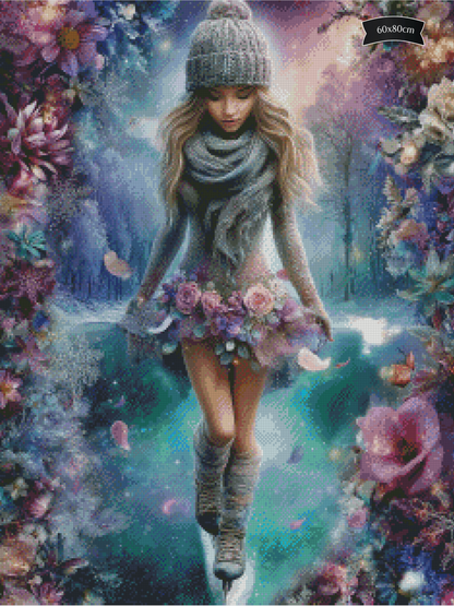 Diamond Painting Tanz der Winterblüten von Elly_A.I