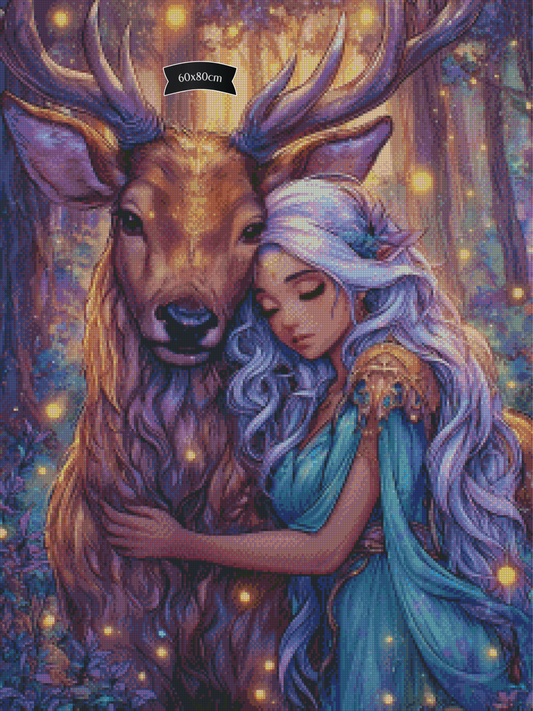 Diamond Painting Geflüster im Waldreich von Salzkatze.ai