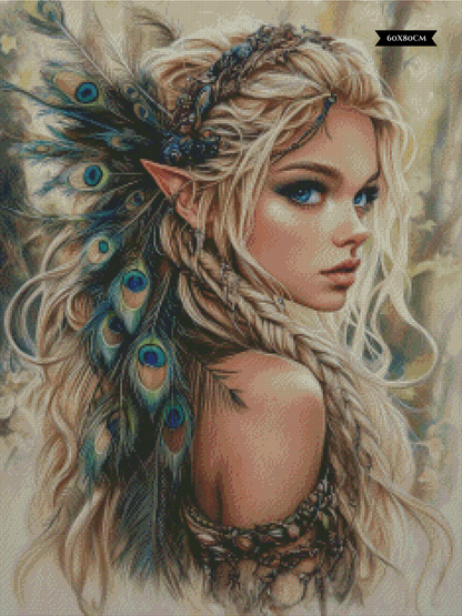 Diamond Painting Elowen Silverleaf ©salzkatze.ai