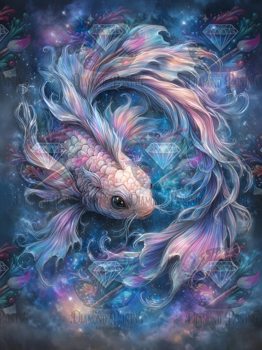 Diamond Painting Zwischen den Welten (Fische) ©salzkatze.ai