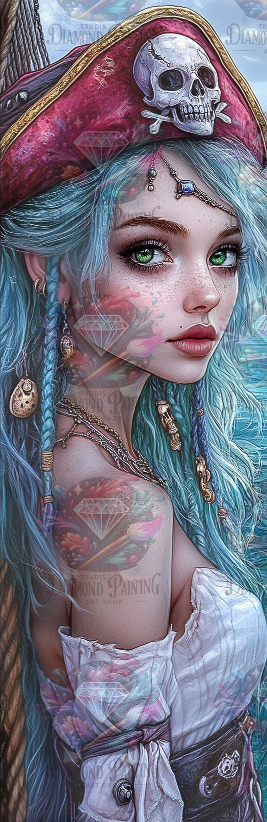 Diamond Painting Die Smaragdsirene von Trudis_ai_art